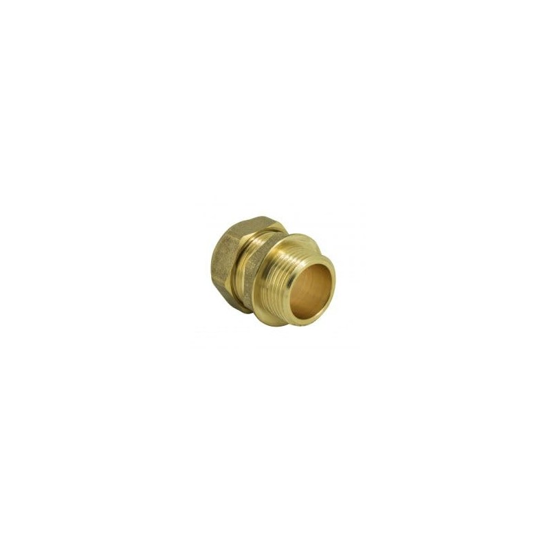 hep® 15mm Compression by 3/4" BSP Brass Male Iron Coupler