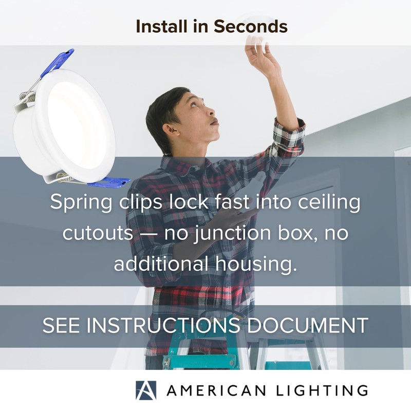 American Lighting LED Downlight 2 Inch Round 5CCT Selectable White