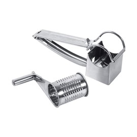 Rotary Grater + Multifunctional Kitchen Craft Stainless Steel Cheese Grater 1 Drums Slice Shred Tool