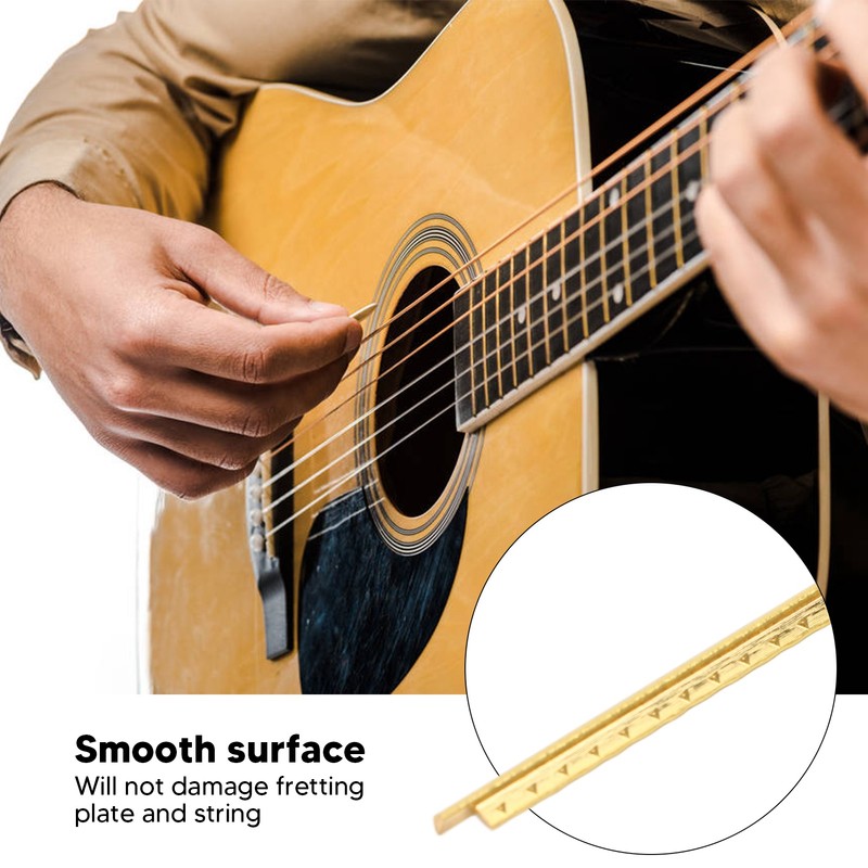 19Pcs Guitar Fret Wire Set Metal Pre Rounded Corner Design