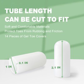 Niupiour Silicone Big Toe Protectors for Women and Men, 14 Pieces of Gel Toe Covers for Missing or Ingrown Toenails, Toe Caps and Sleeves for Shoes, Protect Toe from Rubbing and Friction