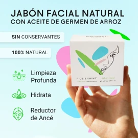 Jabón Facial Natural Aceite De Germen De Arroz Rice & Shine