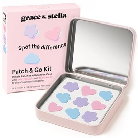 Grace & Stella Cute Pimple Patches with Mirror Case - 72 Count