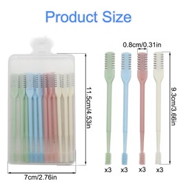 APCGSM 12PCS Nasal Hair Cutter, 2-in-1 Nasal Hair Cutter, Double Sided Nose Hair Knife Portable Manual 360° Rotating Nose Hair Trimmer for Women Men