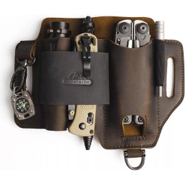 topstache Leather Multitool Sheath,EDC Belt Organizer for Work and Daily Use,Leatherman