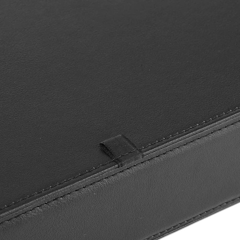 PU Leather Car Napkin Box Universal Hanging Black Auto Tissue