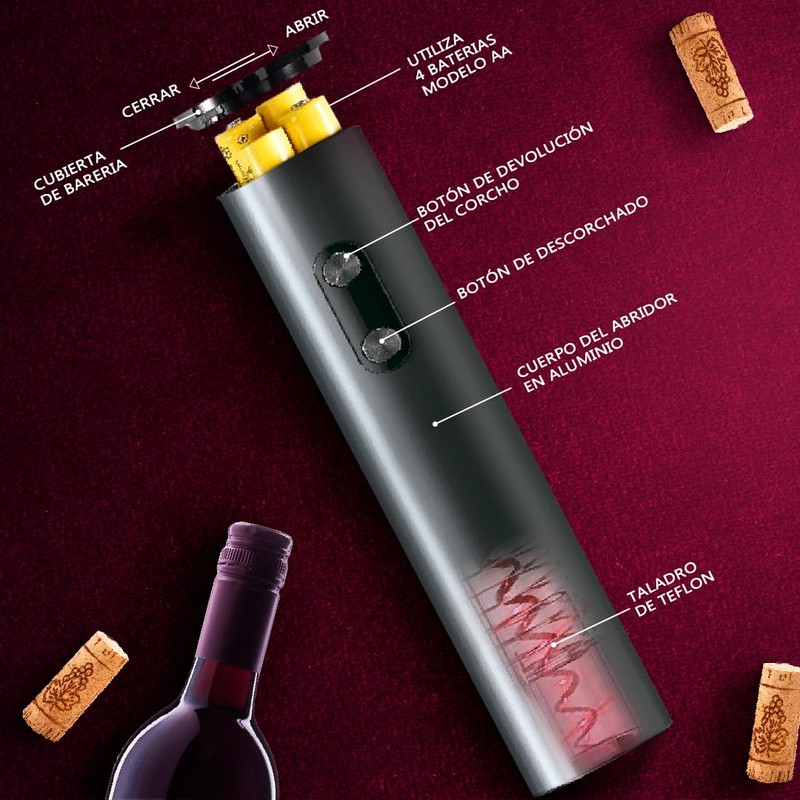 Electric Corkscrew, Electric Wine Opener, Original Gifts for Men, Father's