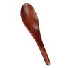 5pcs Wooden Spoon Fish Shaped Hand Carved Old Paint Color