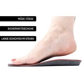 SMOU Comfort Shoe Insoles Gel | Anti Sweat | Shoe Insoles with Memory Foam | Ideal as Insoles Work Shoes | Gel Insoles Men Women | Large Cushioning (36-37 EU), black