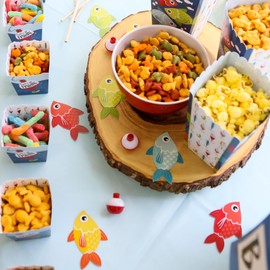 Big Dot of Happiness Let’s Go Fishing - DIY Shaped Fish Themed Birthday Party or Baby Shower Cut-Outs - 24 Count