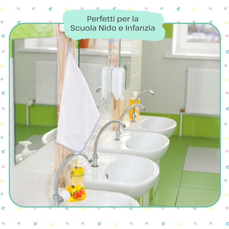 EMMEBi Hand Towels for Nursery and School for Embroidery with
