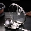 Lid and Spoon Rest Shelf,304 Stainless Steel Pan Pot Cover