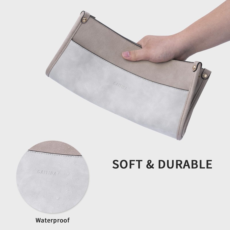 Caitina - Bolso bandolera de piel vegano para mujer, con