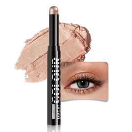 IATMOMOD Champagne Shimmer Cream Eye Shadow Stick Makeup for Women, Champagne Shimmer Matte Eye Shadow Brightener Stick for Eyes, Waterproof Eyeshadow Pencil Applicator Blendable for Eye Highlight 04