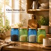 Custde Glass Storage Jars With Airtight Lid, 35oz Canister For