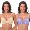 Curve Muse - Sujetadores con aros para mujer, talla grande,