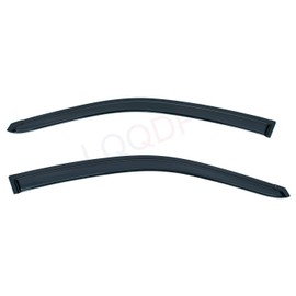 LQQDP Set of 2 Front JDM Smoke Sun/Rain Guard Outside Mount Tape-On Acrylic Window Visors For 01-05 Honda Civic 2-Door Coupe