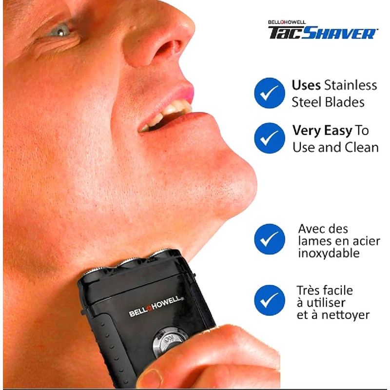 Bell+Howell TACSHAVER Moustache and Beard Trimmer, Shaver Seen On TV
