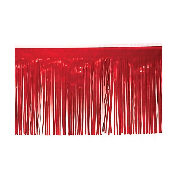 Anderson's Red Vinyl Fringe, 15 Inches x 10 Feet, Parade Float Decoration, Parade Float Decorations for Trailer Or Golf Cart, Christmas Parade, Patriotic Fringe for 4th of July
