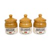Set of 3 Ceramic Pickle & Chutney Jars With Lid