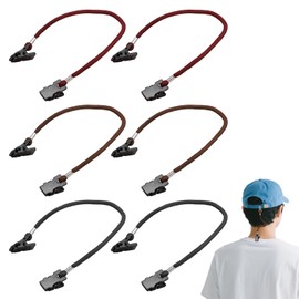 Hat Strap Clips,6 PCS Hat Retainer Clips Windproof Fishing Caps Straps Retainer Keeper Anti Wind Hats String Clip Cap Keeper for Fishing Boating Sailing Keeper