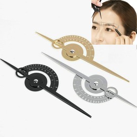 HOTWE Eyebrow Golden Ratio Caliper, Eyebrow Marking Ruler, Double Scale Sliding Gauge Tools for Eyeliner Lips Semi Permanent Makeup Tattooing (Golden)