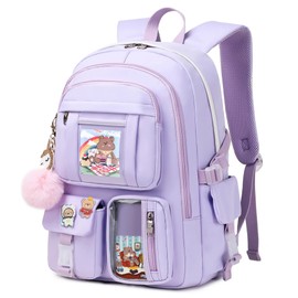 Backpacks for Girls,Laptop Backpack 15.6 Inch School Bag Cute College Backpack Large Bookbags Travel for Teens Women Students Anti Theft Daypack (Purple)