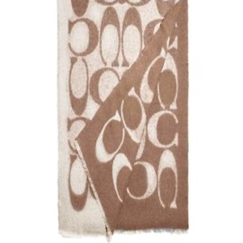 COACH WOOL SCARF REVERSIBLE SIGNATURE MUFFLER SO SOFT! BEAUTIFUL! BRAND NEW!