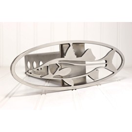 Custom Hitch Covers 12018-Stainless Snook Hitch Cover, 2"