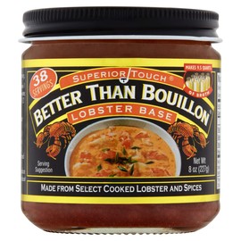 Better Than Bouillon Lobster Base, Made from Select Cooked Lobster & Spices, Makes 9.5 Quarts of Broth, 38 Servings, 8-Ounce Jar (Pack of 1)
