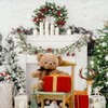 Kate 7×5ft Christmas Backdrop Fireplace Christmas Tree Elk Xmas Theme
