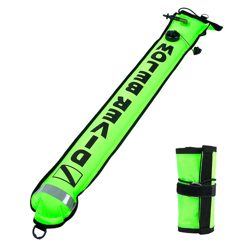 4FT High Visibility Inflatable Scuba Diving SMB Surface Signal Marker