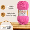 Wollidu Mila Yarn for Crochet and Knitting, 4 x 50