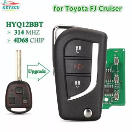 keyecu for Toyota FJ Cruiser Upgraded Remote Key fob 314MHZ 4D68 Chip FCCID: HYQ12BBT