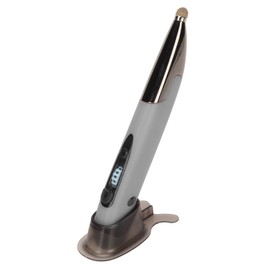 Topiky Kabellose Optische Taschen-Stiftmaus, 2,4 G Wiederaufladbare Optische USB-Stiftmaus, Einstellbare DPI, Ergonomische Handschrift--Mäuse für Notebook-Desktop (Silber grau)