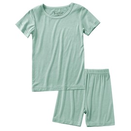 Jimonda Baby Boys Girls Pajama Sets Toddler Sleepwear Cool Jammies 2pcs Viscose PJs 18M-8Y(Cyan-9-10Y)