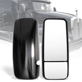 YUANJUFITT Black Power Heated Door Main Mirror For Kenworth T660 Side View Main Mirror for 2008-2016 Kenworth T170 T270 T370 T440 T470 T800 T600 Semi Trucks Accessories Passenger Right Side