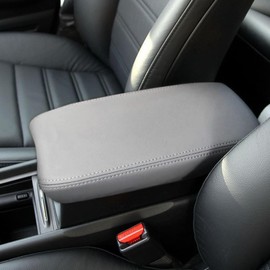 DEYTOP Center Console Cover for Honda Civic Accessories 2006-2011 Car Armrest Cover for Honda Civic 2009 2008 Accessories Anti-Scratch Leather Armrest Pad Protector (Gray)