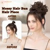 PHOCAS Messy Hair Buns Hair Piece Curly Bun Hair Pieces
