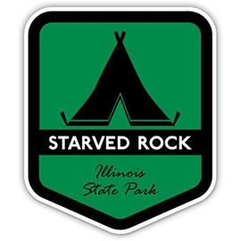 Squiddy Starved Rock State Park Illinois - Vinyl Sticker for Car, Laptop, Notebook (5" high)