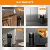BEAMNOVA Outdoor Trash Can with Lid Black Stainless Steel Commercial