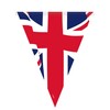 Unique 28794 Bunting Banner-3.65 m-Union Jack Patriotic Party-1 Count (Pack