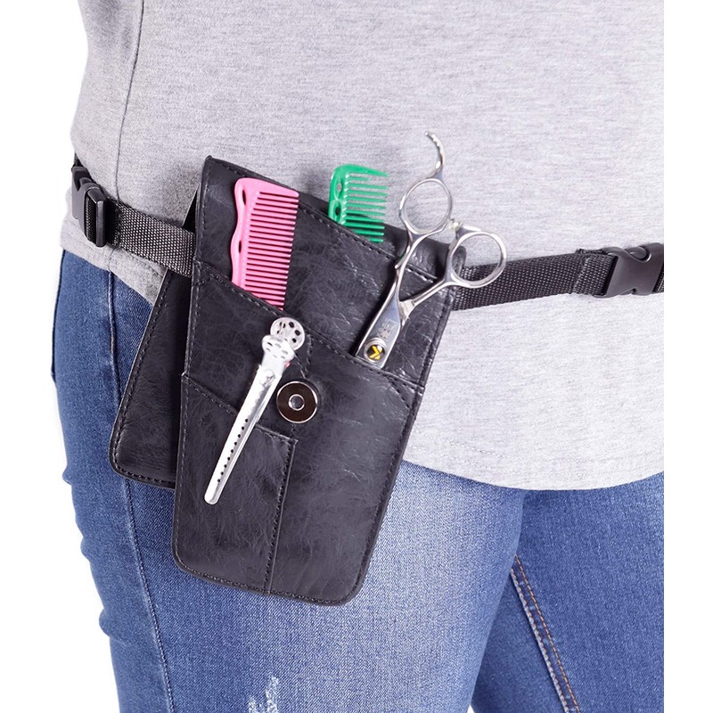 Professional Hairdresser's Stylish Tapered Scissor Pouch - Holds Scissors, Combs,