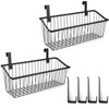 LeleCAT Grid Storage Baskets with Hooks, Over Cabinet Door Organizer,