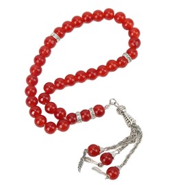 33 Beads Resin Muslim Prayer Beads Tesbih Allah Rosaries Islamic Worship Necklace Bracelet for Eid Ramadan Decorations