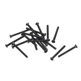 sourcing map M2 x 20 mm Phillips Screws Flat Head Fastening Black for Laptop PC TV Fan Switch Pack of 350