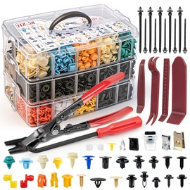2080PCS Automotive Retainer Clips& Trim Removal Tools,32 Universal Sizes Push Type Rivets Fasteners,Door Panel Clips for Car Bumper, Fender,Door Panel and Interior Repair for Ford,Toyota,Chevy,Honda