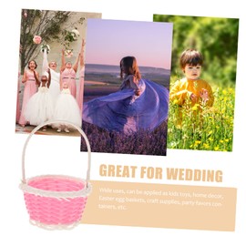 WHAMVOX 6Pcs Mini Plastic Woven Baskets for Easter Egg Decoration Handheld Party Favors Chic Storage for Micro Landscapes and Crafts for Parties