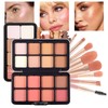 16 Colours Blush Powder Palette, 3-in-1 Rouge Contour Highlighter Make