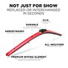Clix Wipers - 20" Red Automotive Replacement Wiper Blade (Pack